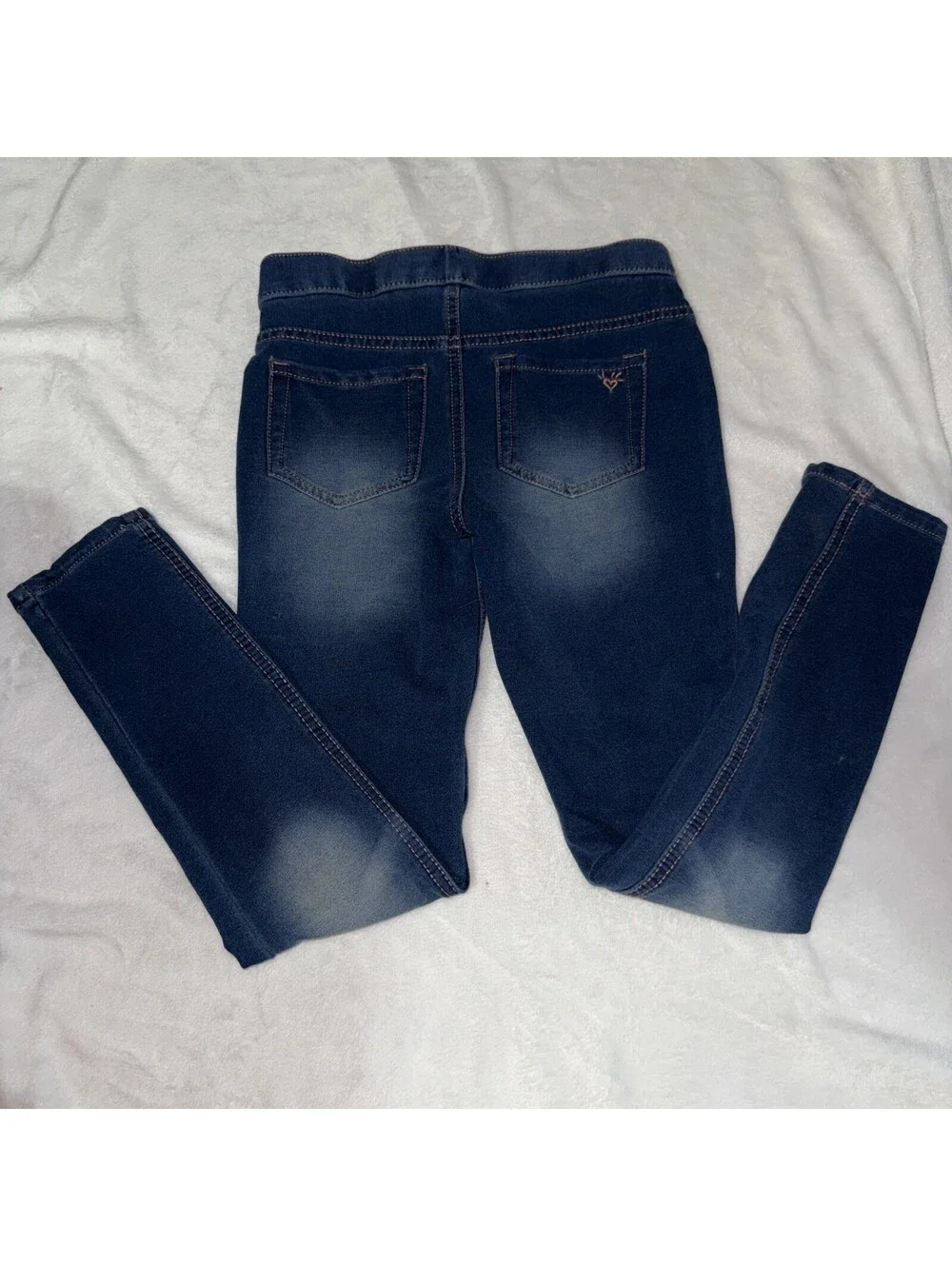 Justice Fashion Dark Blue Skinny Stretch Denim Jeans Girls Size 12 Casual